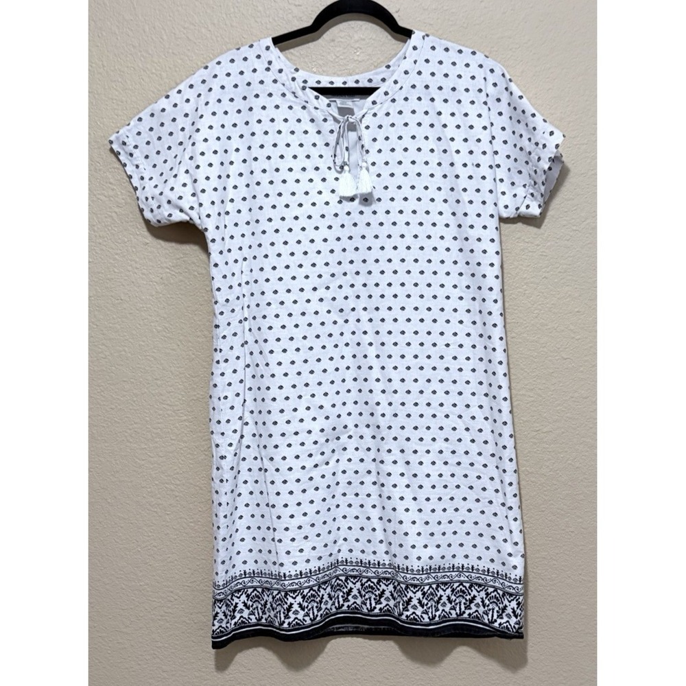 Vineyard Vines Dress 6 White Linen Cotton Beach Nautical Linen midweight